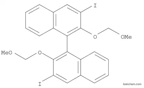 Molecular Structure of 219583-87-6 (S-3,3'-diiodo-2,2'-bis(MethoxyMethoxy)1,1'-Binaphthalene)